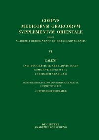 Produktbild: Galeni In Hippocratis De aere aquis locis commentariorum I&ndash;IV versio Arabica