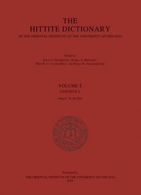 Produktbild: Hittite Dictionary of the Oriental Institute of the University of Chicago. Volume S, Fasc 4