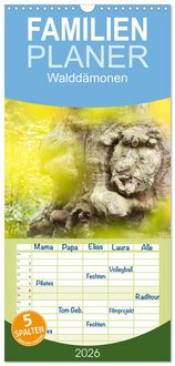 Produktbild: Familienplaner 2026 - Waldd&auml;monen mit 5 Spalten (Wandkalender, 21 x 45 cm) CALVENDO