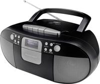 Produktbild: soundmaster SCD7800SW Kassettenradio DAB+, UKW AUX, CD, Kassette, USB Weckfunktion Schwarz