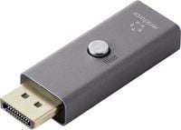 Produktbild: Renkforce RF-6903988 DisplayPort EDID Emulator [1x DisplayPort Stecker - 1x DisplayPort Buchse] Aluminium-Grau 8K UHD