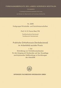 Produktbild: Praktische Orthothanasie (Sterbebeistand) im Arbeitsfeld sozialer Praxis