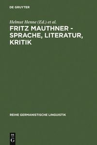 Produktbild: Fritz Mauthner - Sprache, Literatur, Kritik