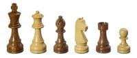 Produktbild: Schachfiguren Arcadius, K&ouml;nigsh&ouml;he 95 mm, braun natur, gewichtet, im neutralen Karton