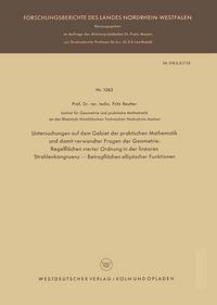 Produktbild: Untersuchungen auf dem Gebiet der praktischen Mathematik und damit verwandter Fragen der Geometrie