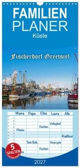 Produktbild: Familienplaner 2027 - Fischerdorf Greetsiel. Bezauberndes Warfendorf der Krummh&ouml;rn mit 5 Spalten (Wandkalender, 21 x 45 cm) CALVENDO