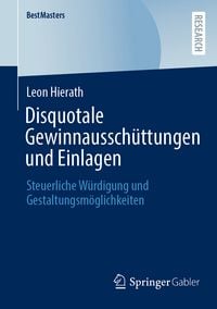 Produktbild: Disquotale Gewinnaussch&uuml;ttungen und Einlagen