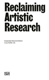 Produktbild: Reclaiming Artistic Research