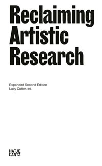 Produktbild: Reclaiming Artistic Research