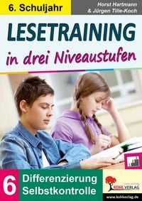 Produktbild: Lesetraining in drei Niveaustufen / Klasse 6