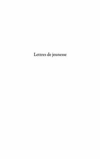 Produktbild: Lettres de jeunesse