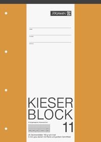 Produktbild: Brunnen KIESER-Block A4 Lineatur 11 kariert mit Rand