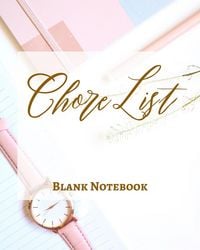 Produktbild: Chore List - Blank Notebook - Write It Down - Pastel Rose Pink Gold Brown Abstract Modern Contemporary Design