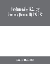 Produktbild: Hendersonville, N.C., City Directory (Volume II) 1921-22