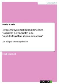 Produktbild: Ethnische Koloniebildung zwischen "sozialem Brennpunkt" und "multikulturellem Zusammenleben"