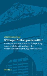 Produktbild: G&ouml;ttingen Stiftungsuniversit&auml;t?