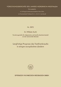 Produktbild: Langfristige Prognose des Textilverbrauchs in einigen europ&auml;ischen L&auml;ndern