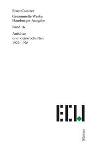 Produktbild: Aufs&auml;tze und kleine Schriften 1922-1926