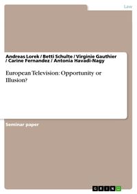 Produktbild: European Television: Opportunity or Illusion?