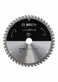 Produktbild: Bosch Accessories 2608837687 Hartmetall Kreissägeblatt 165 x 20mm Zähneanzahl: 48 1St.