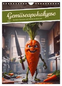 Produktbild: Gem&uuml;seapokalypse - Iss dein Gem&uuml;se auf, bevor es dich isst (Wandkalender 2026 DIN A4 hoch), CALVENDO Monatskalender