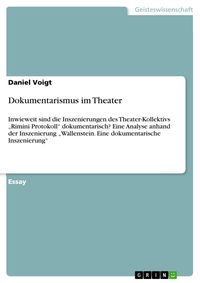 Produktbild: Dokumentarismus im Theater