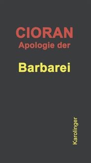 Produktbild: Apologie der Barbarei