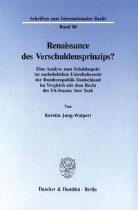 Produktbild: Renaissance des Verschuldensprinzips?