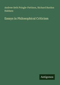 Produktbild: Essays in Philosophical Criticism