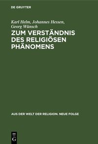 Produktbild: Zum Verst&auml;ndnis des religi&ouml;sen Ph&auml;nomens
