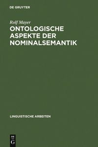Produktbild: Ontologische Aspekte der Nominalsemantik