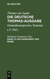 Produktbild: Das Sakrament der Busse