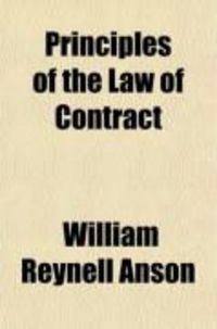 Produktbild: Principles of the Law of Contract; With a Chapter on the Law of Agency