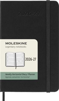 Produktbild: Moleskine 18 Monate Wochen 26/27 P/A6 1 W = 2 S. Horiz. Geb