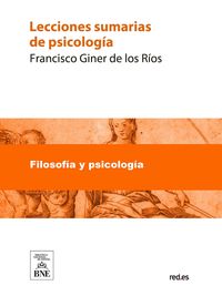 Produktbild: Lecciones sumarias de psicolog&iacute;a