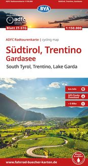 Produktbild: BVA ADFC Radtourenkarte S&uuml;dtirol, Trentino, Gardasee 1:150.000