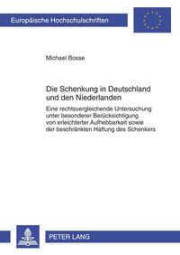 Produktbild: Die Schenkung in Deutschland und den Niederlanden
