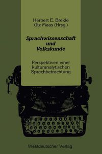 Produktbild: Sprachwissenschaft und Volkskunde