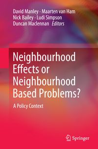 Produktbild: Neighbourhood Effects or Neighbourhood Based Problems?