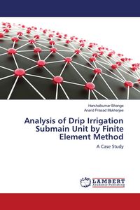 Produktbild: Analysis of Drip Irrigation Submain Unit by Finite Element Method