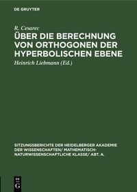 Produktbild: &Uuml;ber die Berechnung von Orthogonen der hyperbolischen Ebene