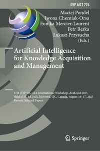 Produktbild: Artificial Intelligence for Knowledge Acquisition and Management