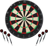 Produktbild: Karella 855003 - Dartboard Bullout Set inkl. 2 Set Darts, Bristle Steel Dartboard, 45 cm