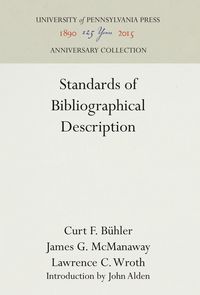 Produktbild: Standards of Bibliographical Description