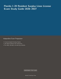 Produktbild: Florida 1-20 Resident Surplus Lines License Exam Study Guide 2026-2027