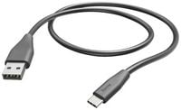 Produktbild: Hama USB-Ladekabel USB 2.0 USB-A Stecker, USB-C&reg; Stecker 1.50 m Schwarz 00201595