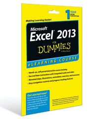 Produktbild: Excel 2013 For Dummies eLearning Course Access Code Card (12 Month Subscription)