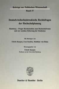 Produktbild: Deutsch-tschechoslowakische Rechtsfragen der Hochschulplanung.