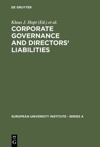 Produktbild: Corporate Governance and Directors' Liabilities