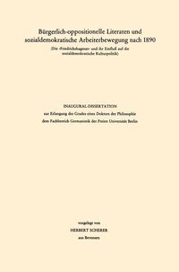 Produktbild: B&uuml;rgerlich-oppositionelle Literaten und sozialdemokratische Arbeiterbewegung nach 1890
